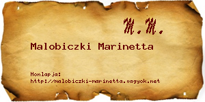 Malobiczki Marinetta névjegykártya